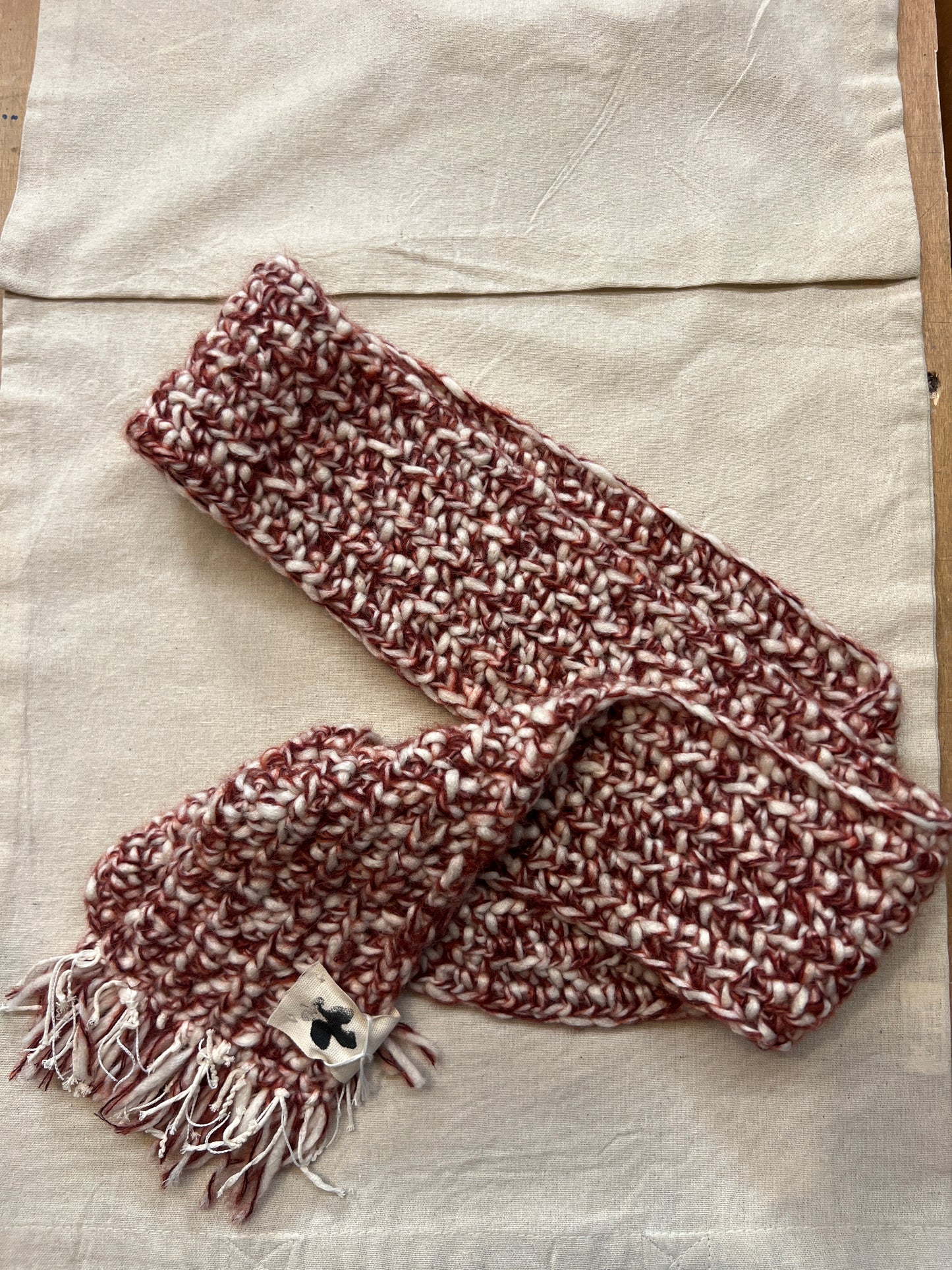 Sciarpa - Bordeaux White
