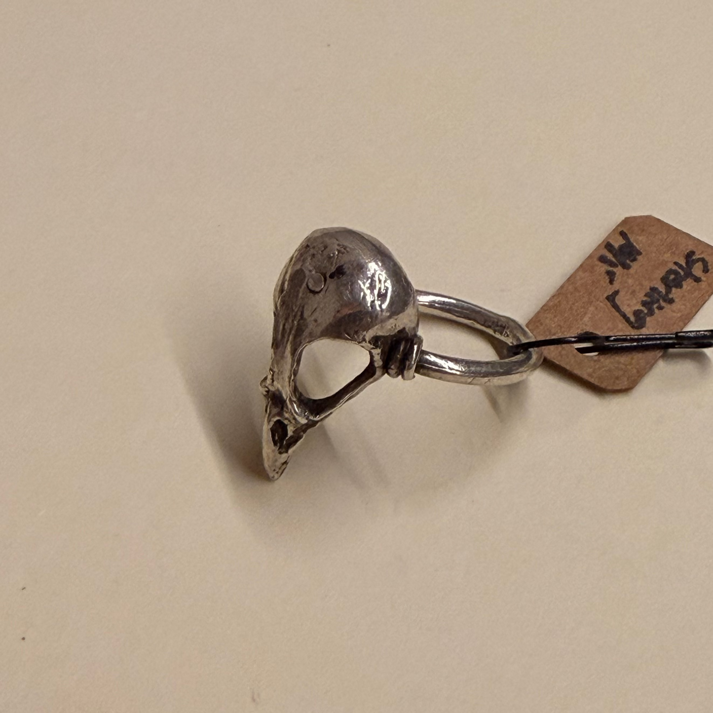 Anello - Cranio di uccello (argento)