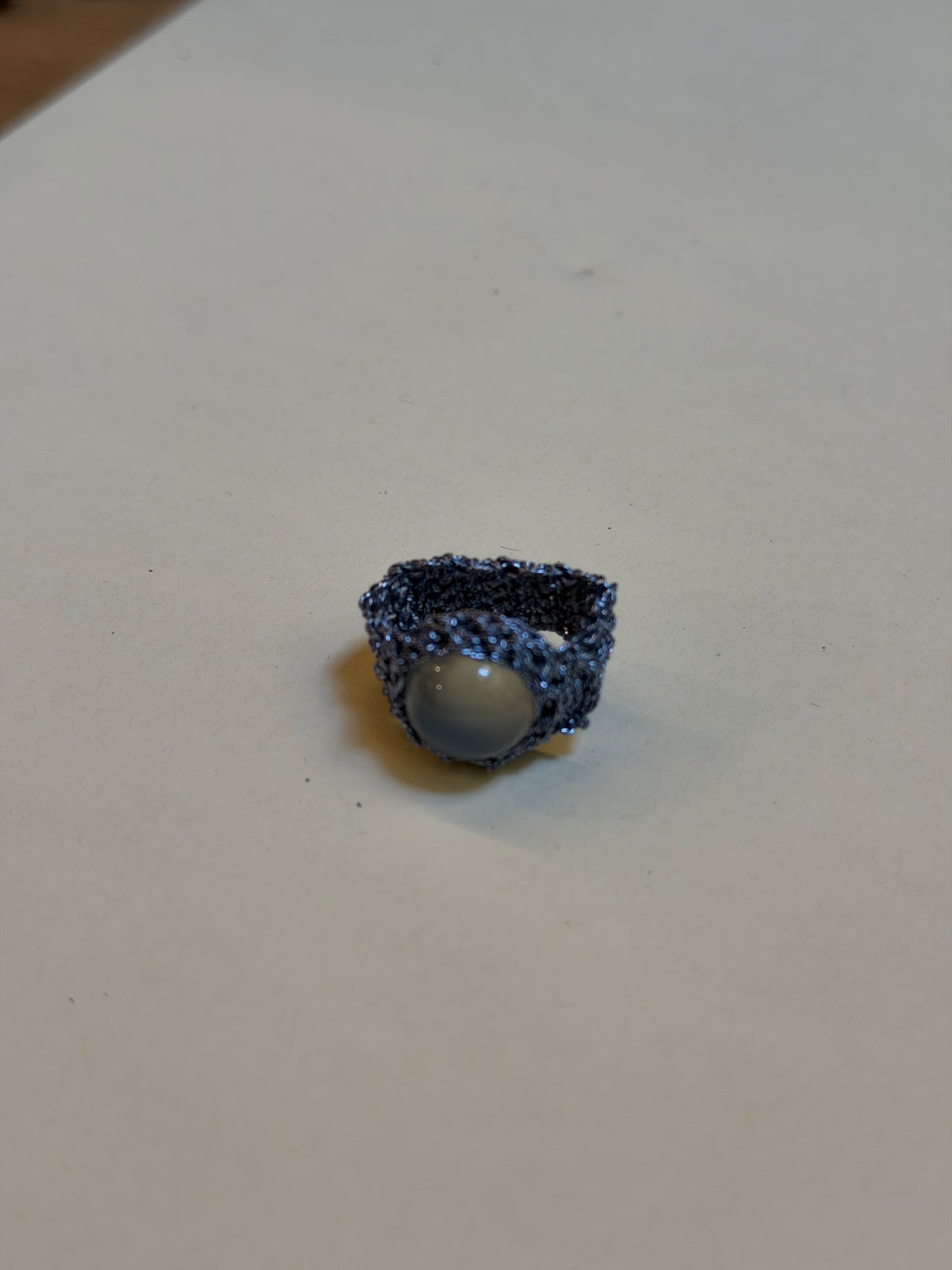 Anello Uncinetto Opale