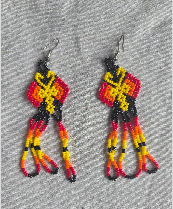 Orecchini Rombo - Rosso Giallo
