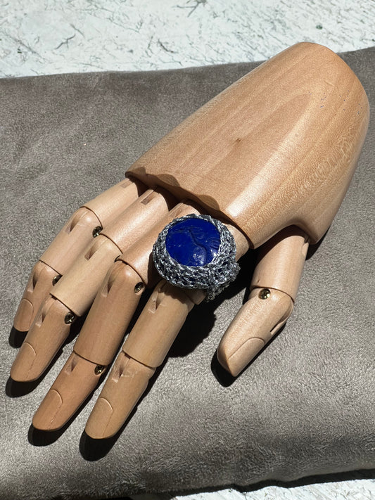 Anello Uncinetto Lapizlazzuli