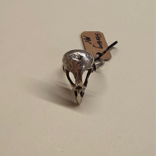 Anello - Cranio di uccello (argento)