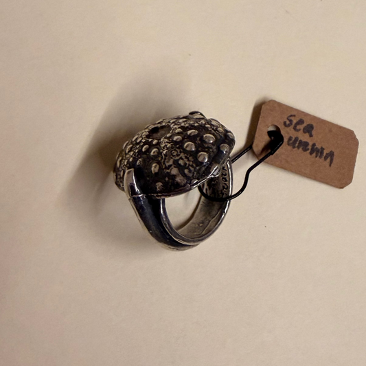 Anello - Riccio di mare con zircone (argento)