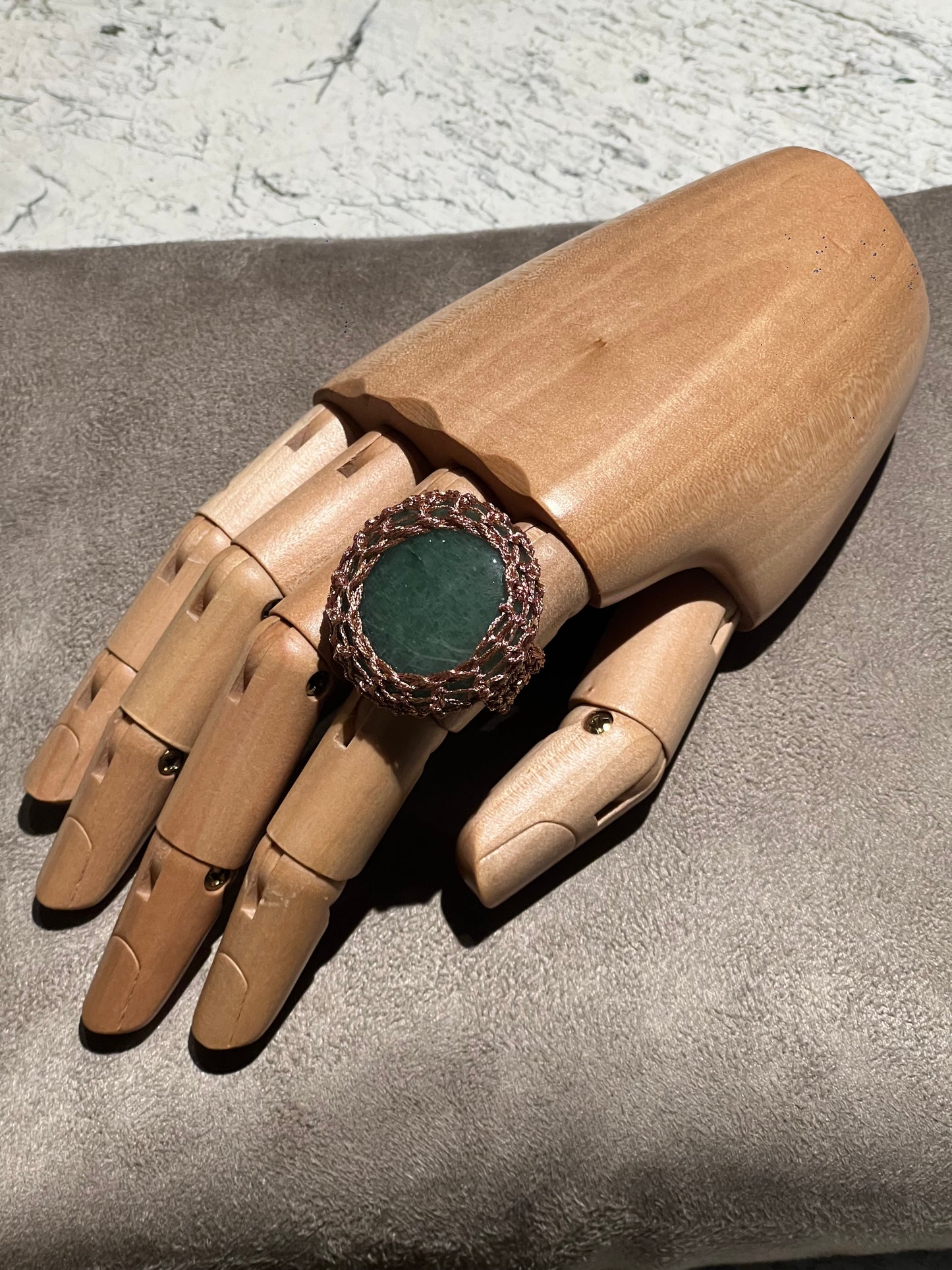 Anello Uncinetto Avventurina
