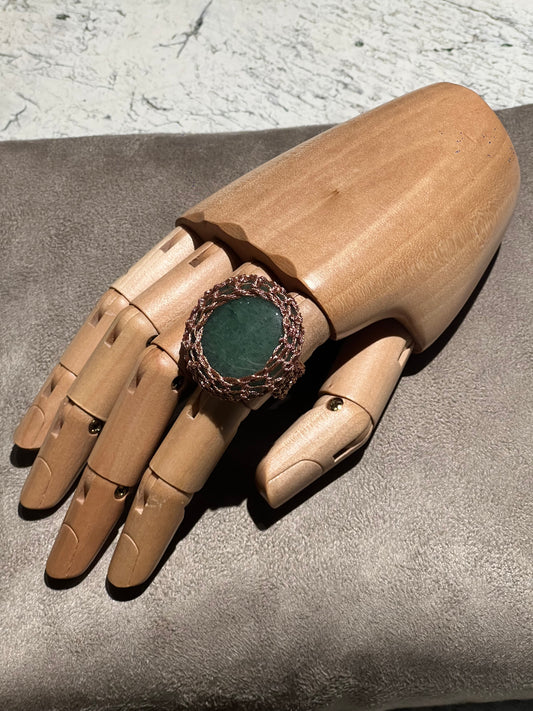 Anello Uncinetto Avventurina