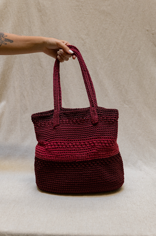 Tote Bag  - Bordeaux Red