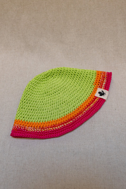 Cappello Bucket - Green Orange Fucsia