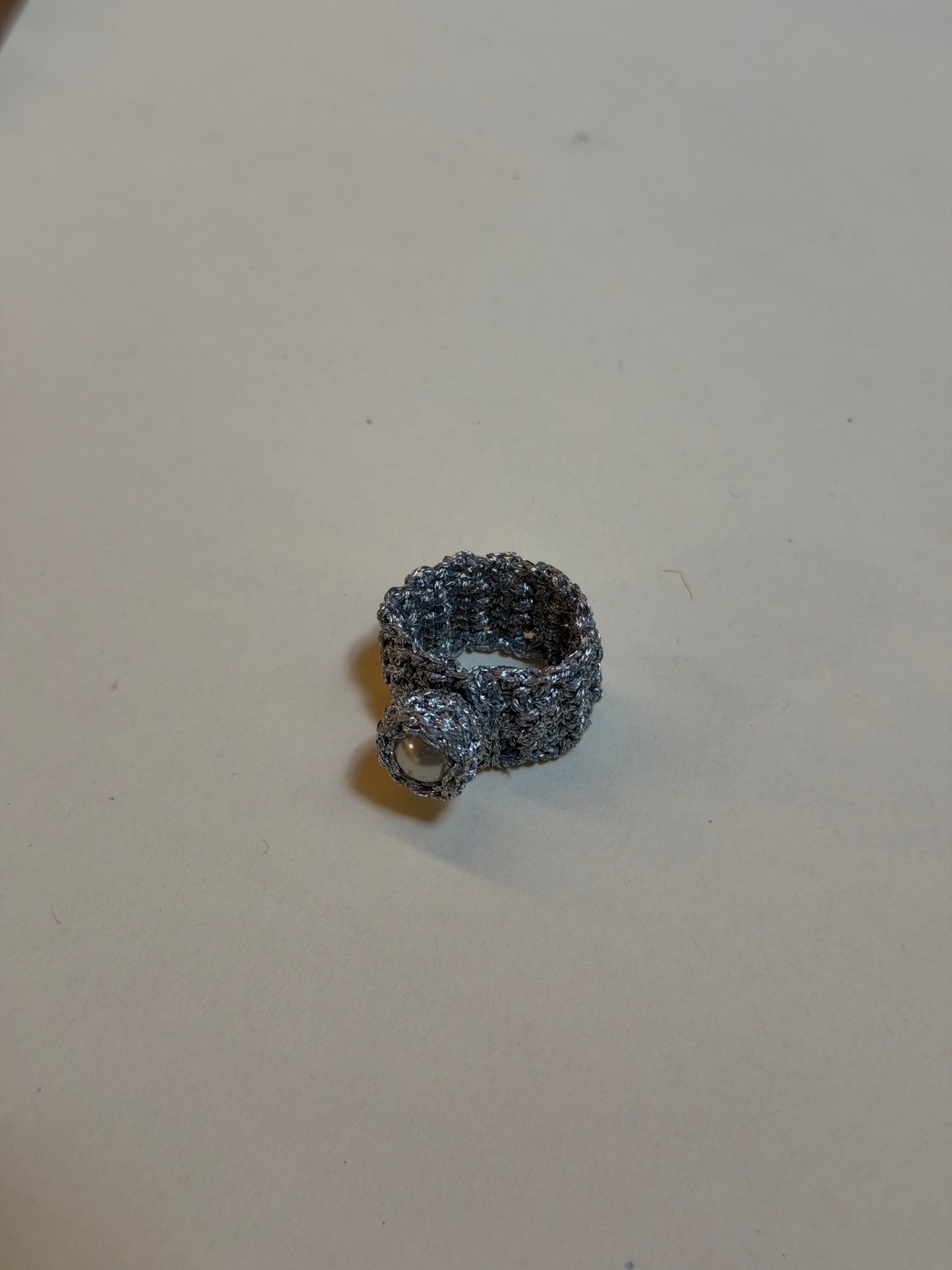 Anello Uncinetto Perla