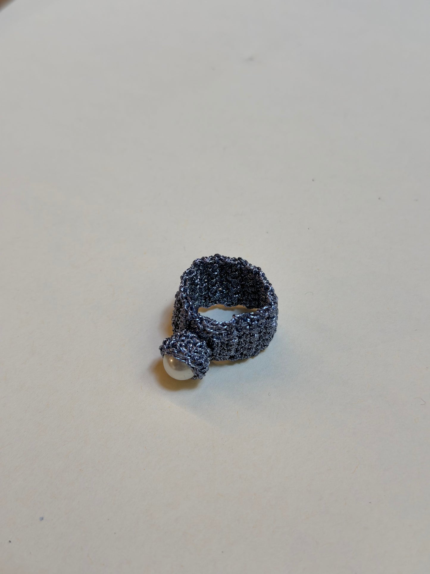 Anello Uncinetto Perla