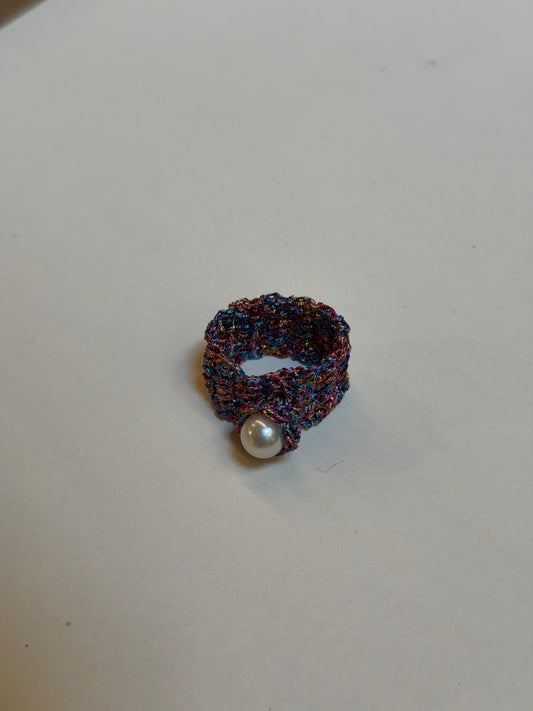 Anello Uncinetto Perla