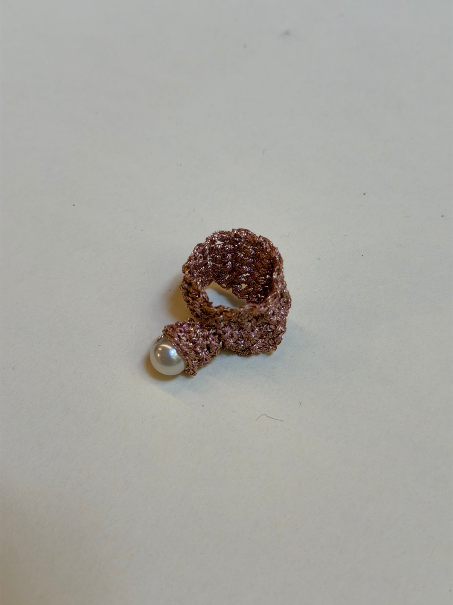 Anello Uncinetto Perla