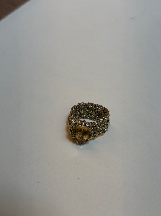 Anello Uncinetto Citrino
