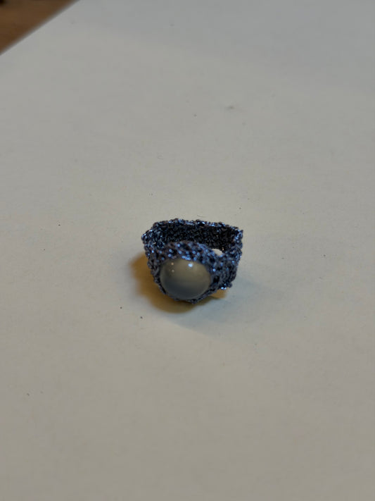 Anello Uncinetto Opale