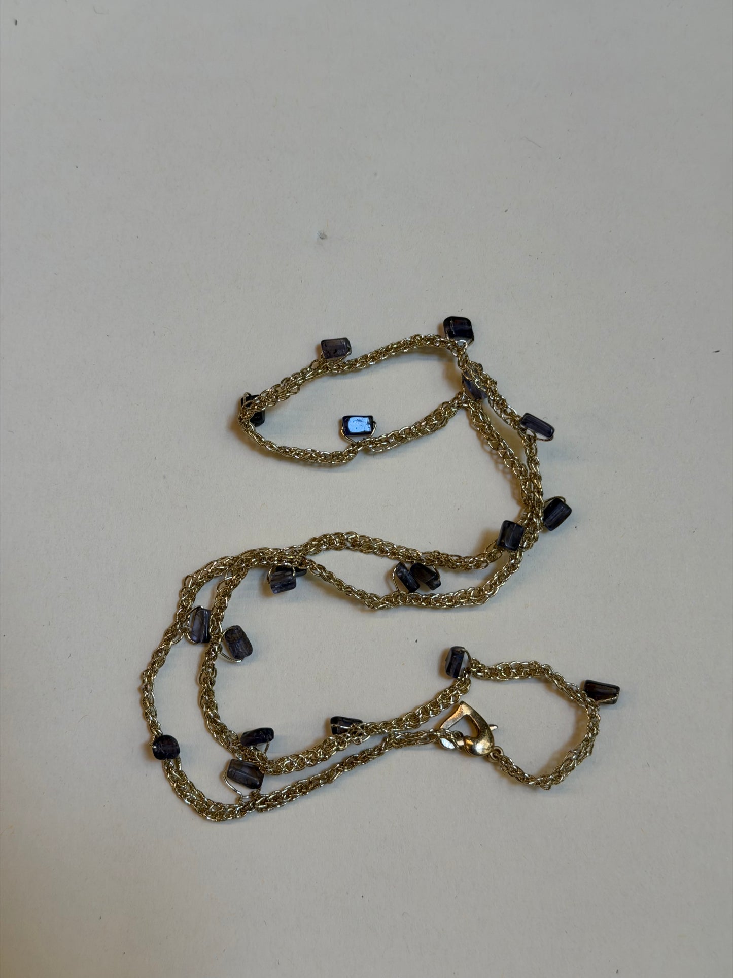 Collana Uncinetto Pietre