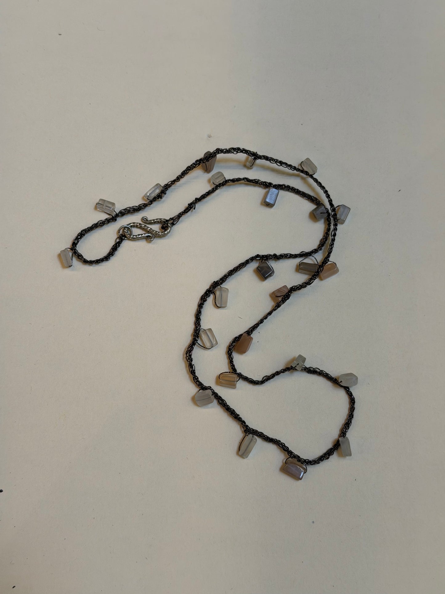Collana Uncinetto Pietre