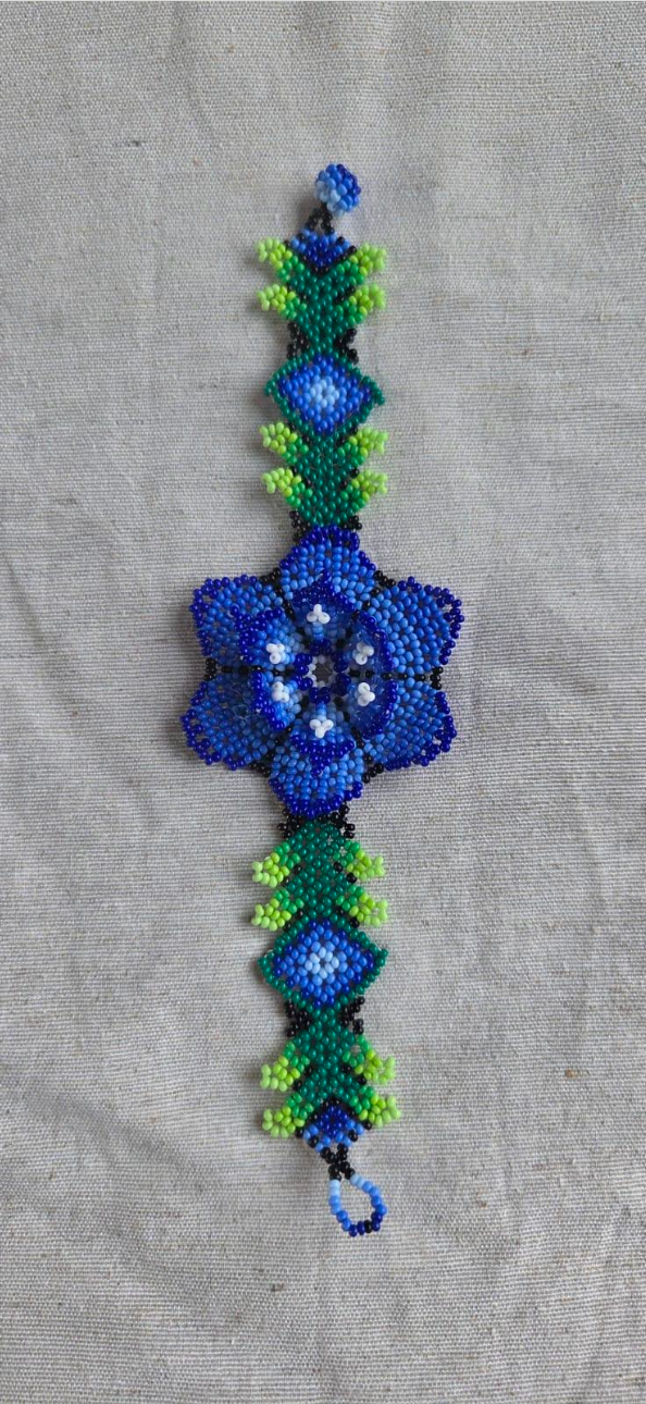 Bracciale Fiore Grande - Blu