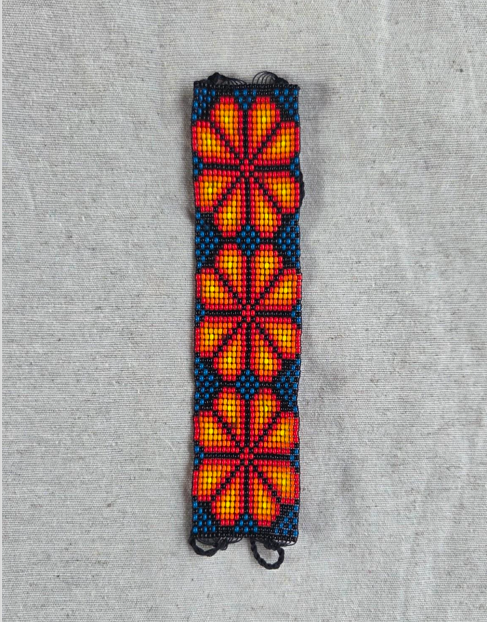 Bracciale Medio 3 Fiori - Rossa