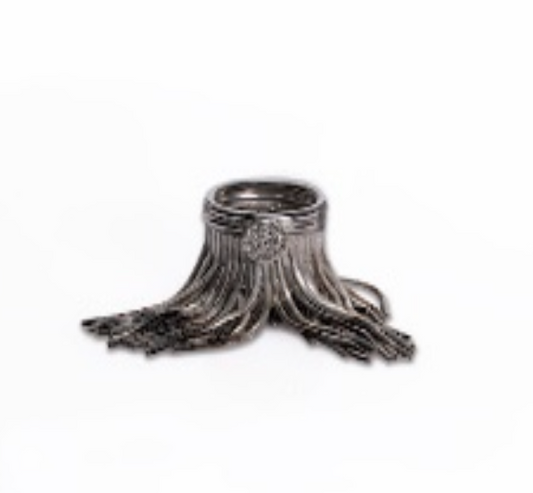 Anello Baker frange e zirconi crystal - Palladio puro e rutenio free